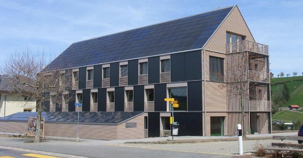 Neue Projekte I GRENULL Grenzen grosser Nullenergiegebäude Projektbeschrieb: - Ungünstiges Verhältnis von Dach zu Geschossfläche bei grossen Gebäuden bezüglich Solarnutzung.