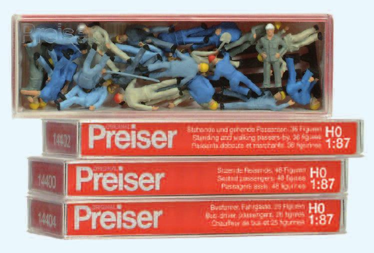 Original Preiser miniature figures with accurate realistic design. Simplified handpainting, amended for the intended purpose.