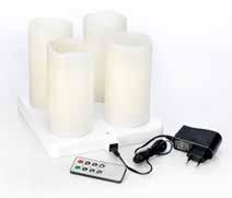 x 3 74432 Warm White, Plastik für Außenbereich, 220 x 75 mm x ELEMENT, 40 X 80 MM LED-Lampe 4 wiederaufladbare LED-Stumpenkerzen mit warmem weißen