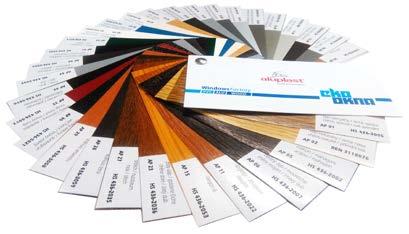 Farben der Rollläden PVC Aufsatzrollläden Erhältliche Farben der Kästen und der Führungsschienen: Aluminium