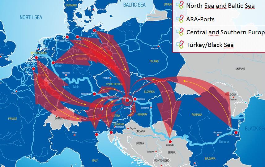 größter trimodaler Binnen Containerterminal in Europa Rolle für Europa logistische