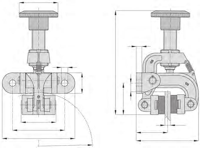 MANUELLE BETÄTIGUNG Manuell betätigte Bremsen B-M Ausführung Doppelschuh Double pad version 70 140