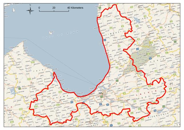 4. 1 Fallstudie Stadtregion Riga Maps: plan B:altic Anne Christin Hake, based on: Esri Map Services 2011, 09.06.2011; Rigas planošanas regions 2007 (http://www.rpr.gov.