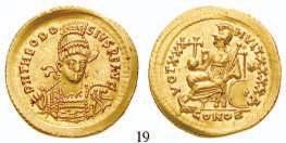 Großkönig mit Bogen und Gold. Carradice 28. ss 1.700,- 17 Valens, 364-378 Solidus 364-367, Nicomedia. 4,51 g. Drapierte Büste r.