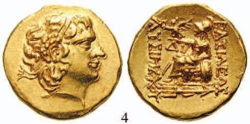 260-300 Stater ca. 260-300. 7,74 g. Stehender König mit Dreizack / Thronende Göttin Ardoksho. Gold. Mitch.3396ff.