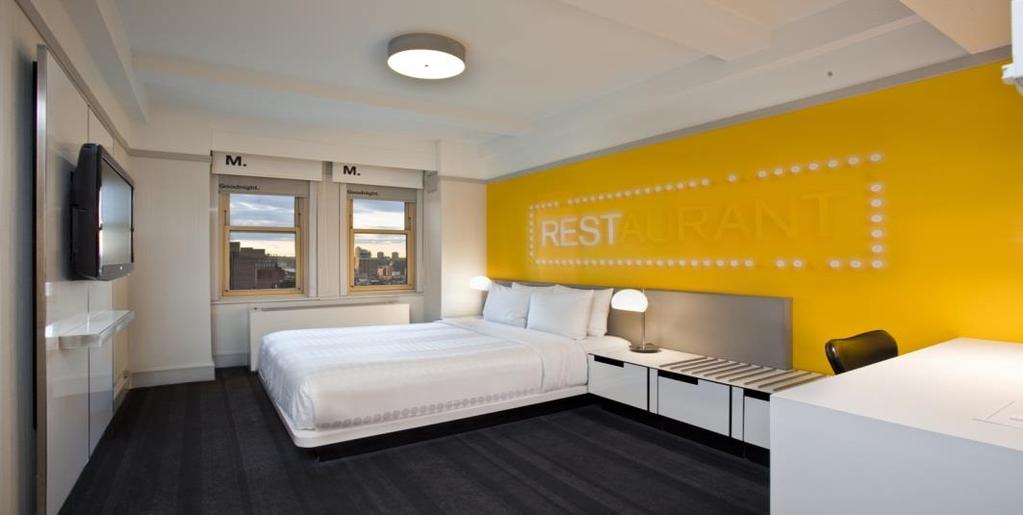 Das Designkonzept des Hotels sieht vor, dass Gäste NYC nicht nur