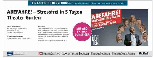 Datum: 20.04.2018 Hauptausgabe Berner Zeitung 3001 Bern 031/ 330 33 33 www.bernerzeitung.