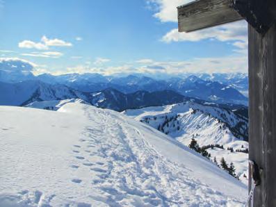 Wintertouren Anforderung: leichte Schneeschuhtour, Aufstieg etwa 3 Std., Gesamtgehzeit ca. 5,5 Std.
