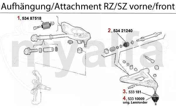 1 53487518 Querlenkerbuchse VA 75,GT/V/6 (116) RZ/SZ, benötigte Stückzahl: 2 108,05 kr 2 53421240 Lagerbuchse Querlenker vorne 116 410,74 kr 3 533181