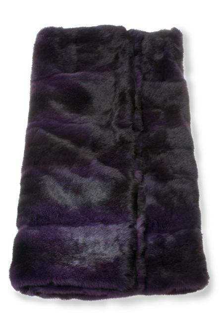 plaid; rabbit fur; colored; purple; Decke; Kanin;