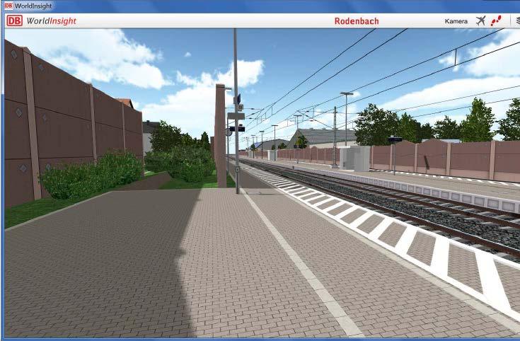 Visualisierung Bahnhof Rodenbach Bestand Reisendenperspektive Hinweis: Die Darstellungen zeigen erste Visualisierungsentwürfe.