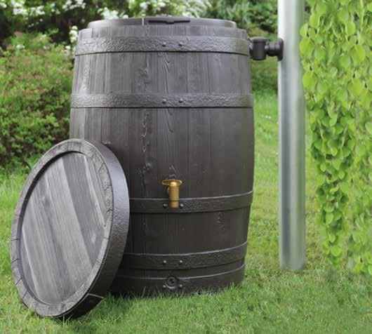 Vino Regenfass In naturgetreuer Holzfassoptik 3 Regenwasserbehälter in Form