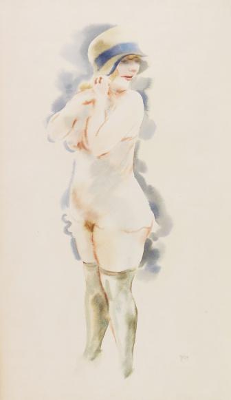 31 George Grosz Modell Lotte Schmalhausen, 1927 Aquarell auf Velin, 66 x