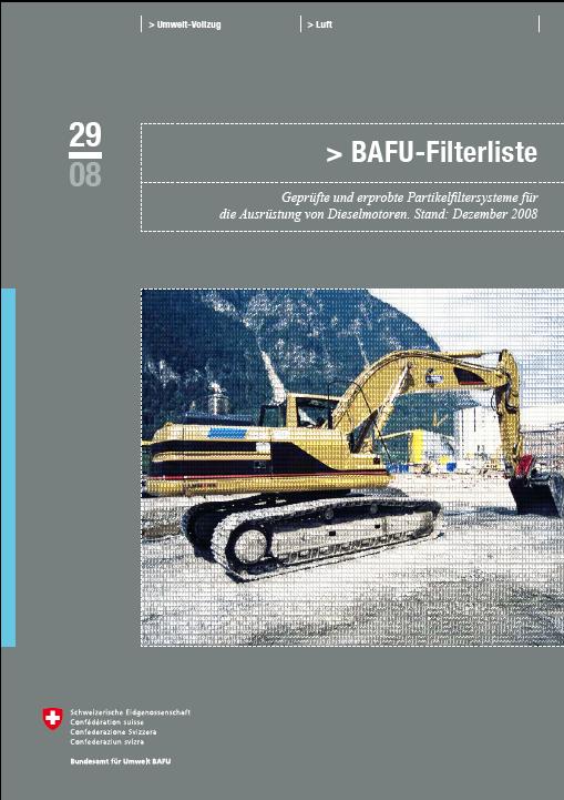 BAFU-Filterliste: aktuelle Version BAFU-Filterliste