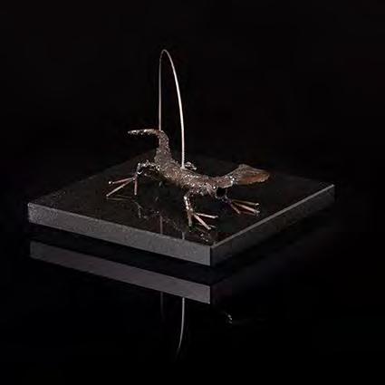 Eisvogel auf Nero Assoluto Granit EISV-NERO Grösse Stein cm: 30x25x20 (HxLxB) Preis / Stk: 210.