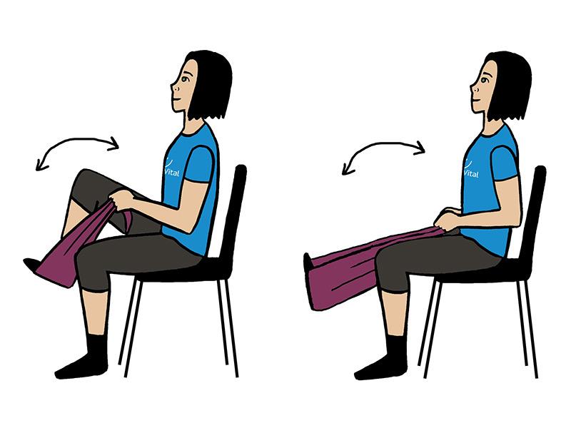 DIE STURZPROPHYLAXE-ÜBUNGEN ÜBUNG 1: EINFACHE STANDWAAGE Stellen Sie sich hinter den Stuhl und umgreifen Sie die Rückenlehne mit beiden Händen.
