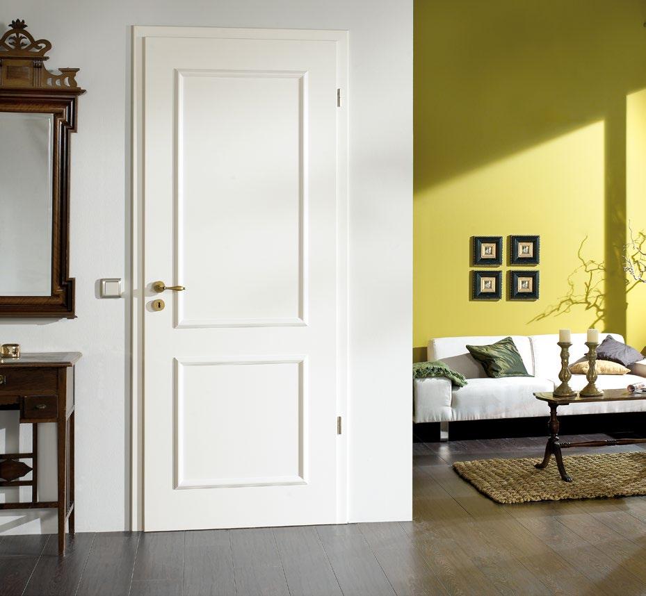Modell Weimar / Dresden Zeitloses klassisches Design ASTRA Weißlack-Stiltüren sind der Inbegriff nobler Wohnlichkeit.