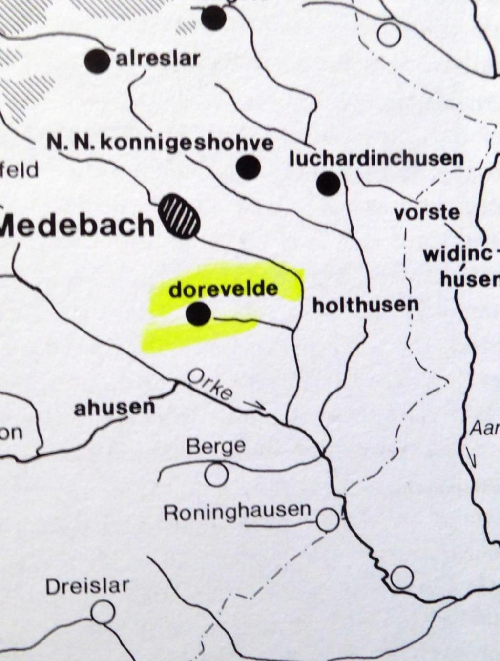 Der Standort dorevelde hätte zu Liudgers Zeiten, wegen seiner Nähe zur Stadtmitte und noch heidnischen Heidenstraße ein günstiger Standort für sein