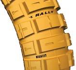 Um dieselbe Performance zu gewährleisten, die den Scorpion Rally zum Sieg bei der Dakar 2009 verhalf, folgt das Laufflächenprofil einem 4-5-4-Layout.
