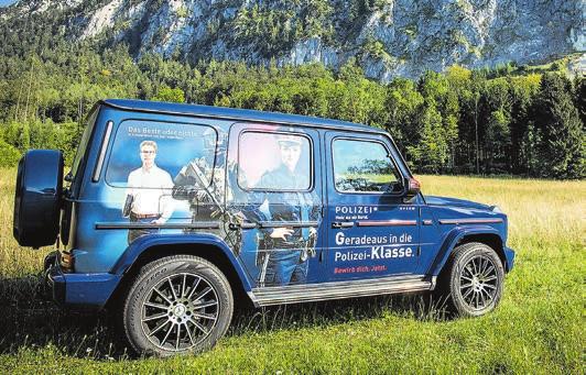 Österreich Promotionfahrzeug der Polizei Österreich