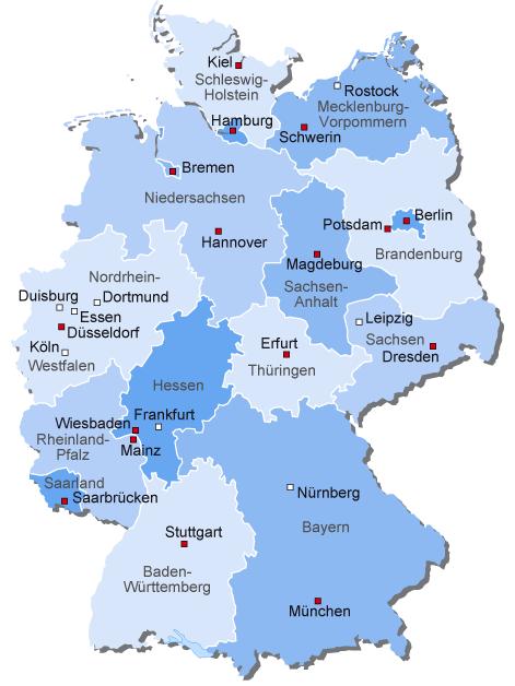 Gebietsverteilung: Schleswig Güstrow