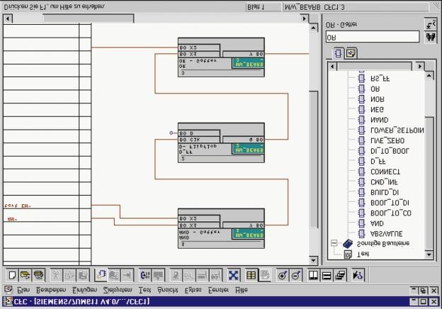 CFC: Logik projektieren statt programmieren Mit dem CFC (Continuous Function Chart) können Sie ohne Softwarekenntnisse durch einfaches Zeichnen von logischen Abläufen Anlagenbedingungen