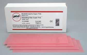 Standard Winter 2500g 1,5mm Super Pink - präzise Wiedergabegenauigkeit - sehr plastisch - formstabil - Erstarrungspunkt 57 C Hardy - verzugsfest und mundstabil - hoher