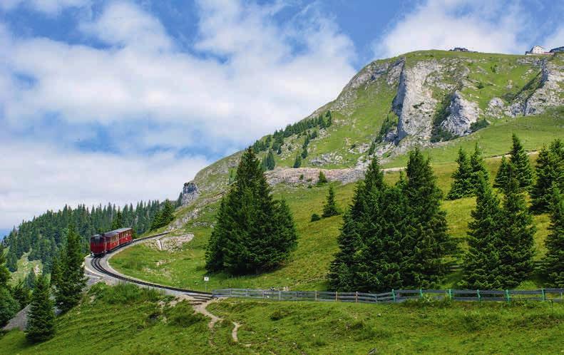Die Schafbergbahn bewältigt einen Höhenunterschied von rund 1.200 Metern. Fotos: Franz Paul Enzinger Schafbergspitze.
