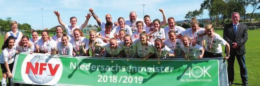 AOK-Frauenmeisterschaft Als neuer Niedersachsenmeister steigen die Frauen von Hannover 96 in die Regionalliga auf. Von PETER BORCHERS Hannover 96 bejubelt den Aufstieg in die Frauen-Regionalliga.