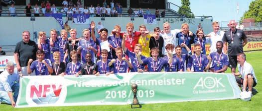 43. AOK-C-Junioren-Niedersachsenmeisterschaft Der VfL Osnabrück stellt zum vierten Mal den Niedersachsenmeister der C-Junioren.