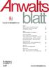 7/2011. Juli. DeutscherAnwaltVerein. DeutscherAnwaltVerlag