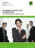 Management in Finance and Accounting MBA. Unternehmen und Finanzen optimal managen