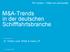 M&A-Trends in der deutschen Schifffahrtsbranche