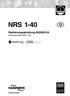 NRS 1-40. Bedienungsanleitung 808500-04 Niveauschalter NRS 1-40
