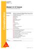 Construction. 2-Komponenten Epoxidharzkleber. Beschreibung. Atteste. Produktdatenblatt Ausgabe 07.03.2012 Version Nr. 9 Sikadur -31 CF Normal