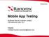 Mobile App Testing. Software Test im mobilen Umfeld ATB Expertentreff, Wien, 2013. Functional Test Automation Tools