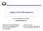 Supply Chain Management