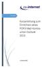 Kurzanleitung zum Einrichten eines POP3-Mail-Kontos unter Outlook 2013