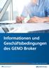 Informationen und Geschäftsbedingungen des GENO Broker