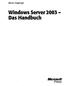 Windows Server 2003 Das Handbuch