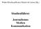 Studienführer Journalismus Medien Kommunikation