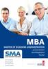 MBA. Master of Business Administration praxisorientiert berufsbegleitend flexibel. in Kooperation mit. www.sales-manager.at. 1190 Wien, Geweygasse 4A