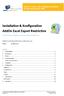 Installation & Konfiguration AddOn Excel Export Restriction