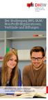 Der Studiengang BWL-DLM / Non-Profit-Organisationen, Verbände und Stiftungen