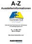 A-Z. Ausstellerinformationen. Internationale Fachmesse der Verbindungsund Befestigungsbranche. 10. 12. März 2015 Messe Stuttgart
