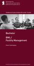 Bachelor BWL / Facility Management