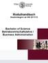 Modulhandbuch Studienbeginn ab WS 2011/12. Bachelor of Science Betriebswirtschaftslehre / Business Administration