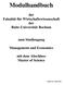 Modulhandbuch. der Fakultät für Wirtschaftswissenschaft der Ruhr-Universität Bochum. zum Studiengang. Management and Economics