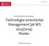 Technologie-orientiertes Management (ab WS 2013/2014) Master