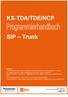 KX-TDA/TDE/NCP. SIP Trunk
